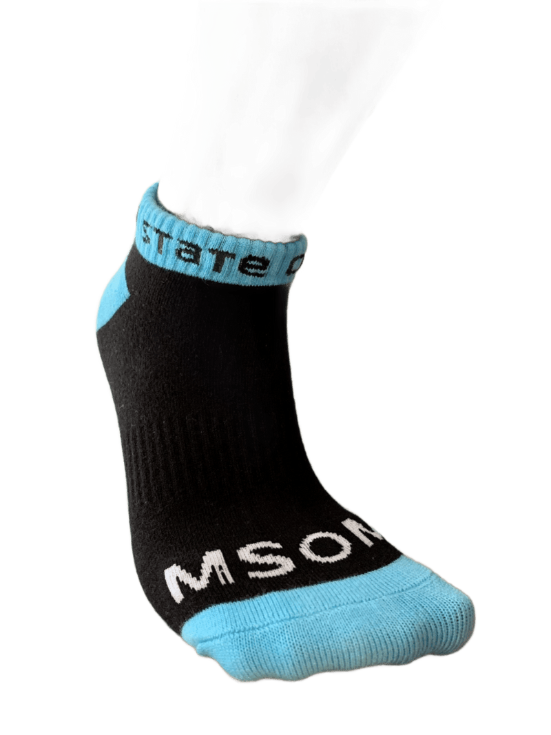 Load image into Gallery viewer, mi State of Mind Ankle sock MiSOM Ankle Socks - Black &#39;n Blue
