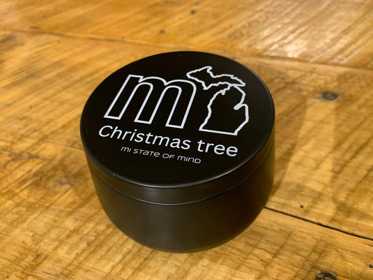 mi State of Mind candle Christmas Tree mi Michigan Candles (8 oz jar)