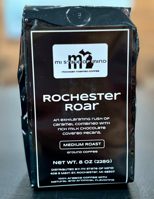 mi State of Mind coffee Rochester Roar (Medium Roast) 8oz mi Ground Coffee - New Look!