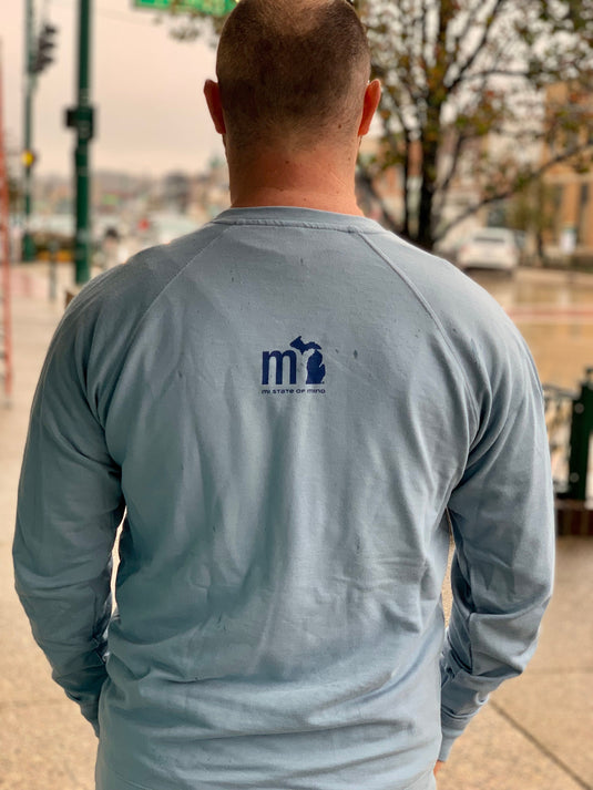 mi State of Mind crewneck sweatshirt MiSOM Crew Neck - Baby Blue & Bold