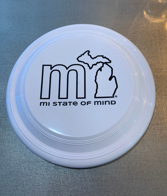 mi State of Mind frisbee White mi Beach Frisbee