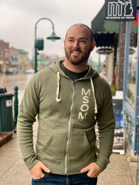 mi State of Mind Hoodie Zip up L MiSOM Tri-blend Zip-Up Hoodie