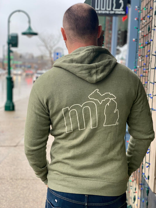 mi State of Mind Hoodie Zip up MiSOM Tri-blend Zip-Up Hoodie