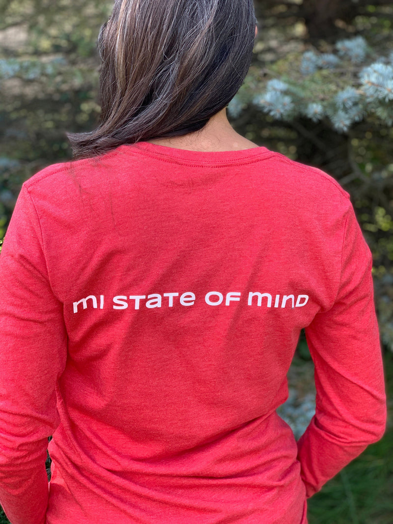 Load image into Gallery viewer, mi State of Mind Long Sleeve T mi Winter Chill Tri-Blend Long Sleeve T
