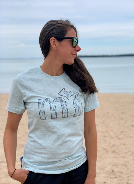 mi State of Mind T-shirt Cool Blue Heather / X-Small mi Water View T-Shirt