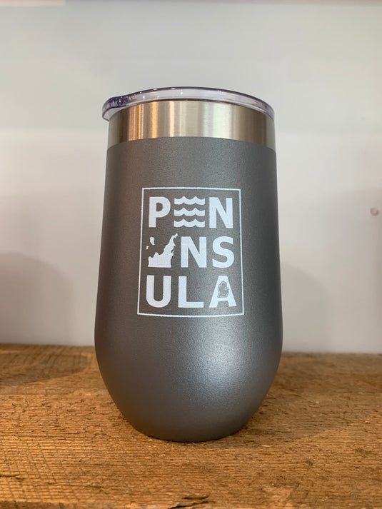 mi State of Mind tumbler Matte Grey PENINSULA Wine Tumblers