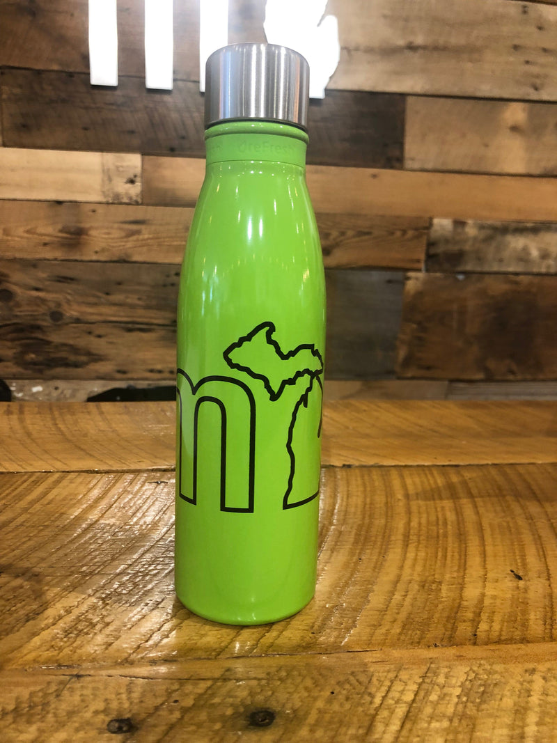 Load image into Gallery viewer, mi State of Mind Water bottle Neon Green mi Stainless Vacuum Bottle (18 oz)
