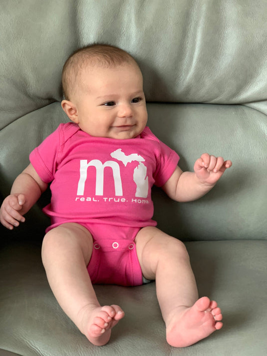 mi State of Mind Baby Onesie Pink / Newborn mi Solid Baby Onesie (4 colors)