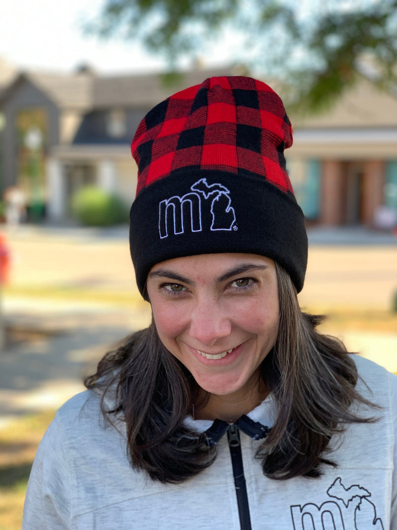 Load image into Gallery viewer, mi State of Mind beanie mi Plaid Beanies

