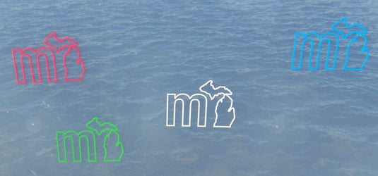mi State of Mind car decal mi Outline Decal (4 colors)