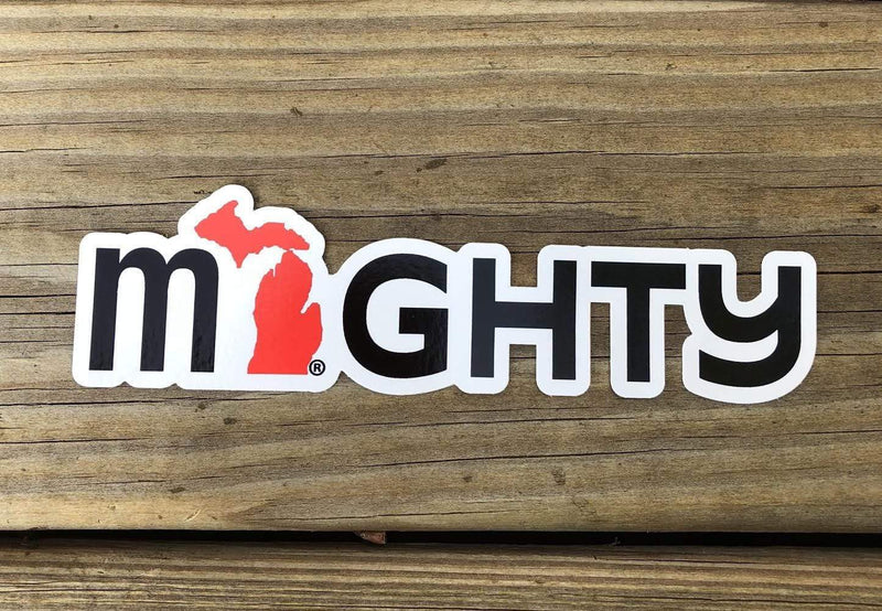 Load image into Gallery viewer, mi State of Mind car decal Michigan Mighty Vinyl Car Decal
