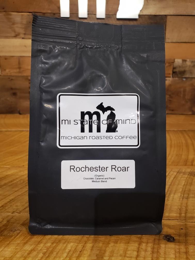 Load image into Gallery viewer, mi State of Mind coffee Rochester Roar mi Ground Coffee (8 oz) (13 Unique Flavors)
