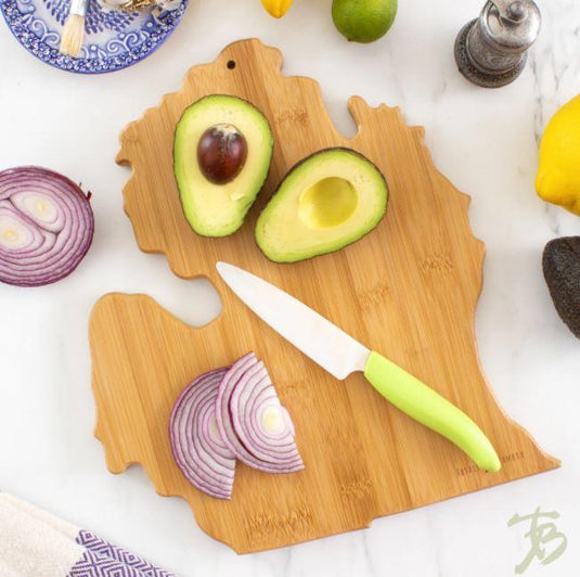 mi State of Mind cutting board mi Tour of Michigan Cutting Board