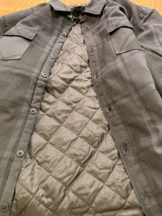 mi State of Mind flannel jacket mi Men's Quilted Flannel Jacket