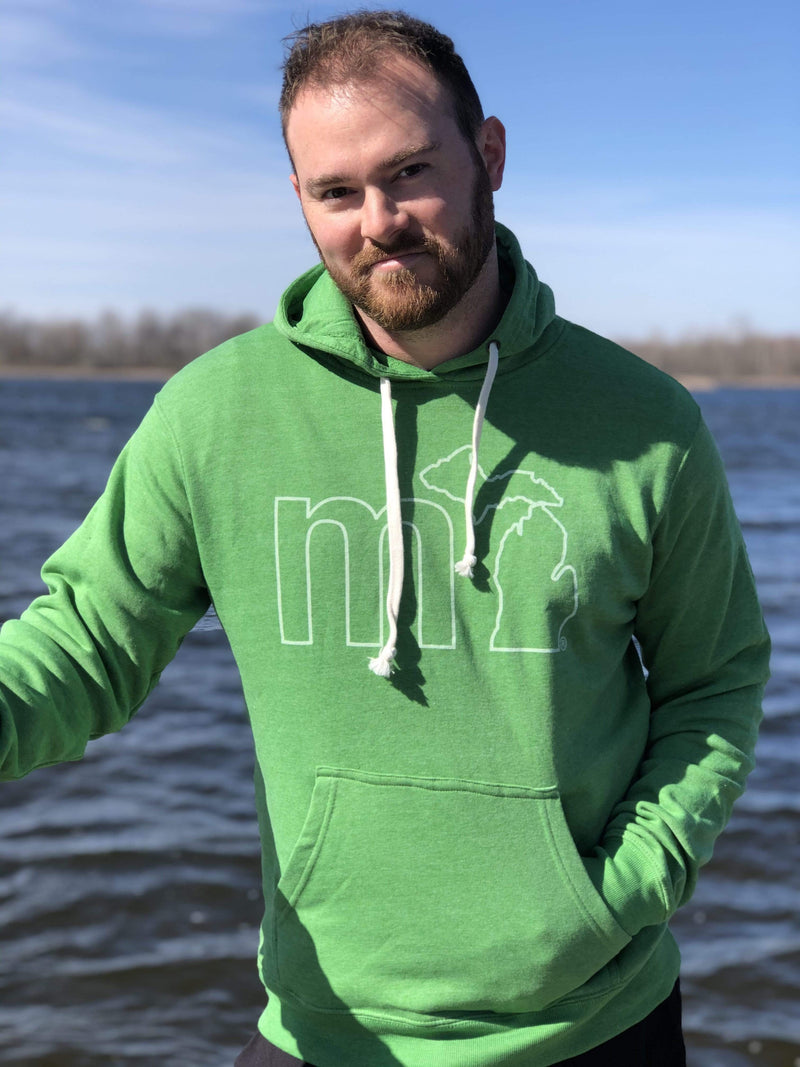 Load image into Gallery viewer, mi State of Mind hoodie Green / XS mi Tri-Blend Soft Outline Hoodie (NEW - 6 colors)
