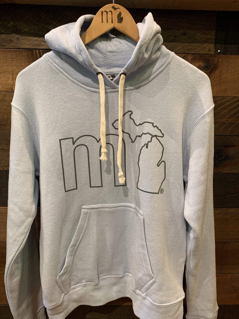 Load image into Gallery viewer, mi State of Mind hoodie Ice / XS mi Tri-Blend Soft Outline Hoodie (NEW - 7 colors)
