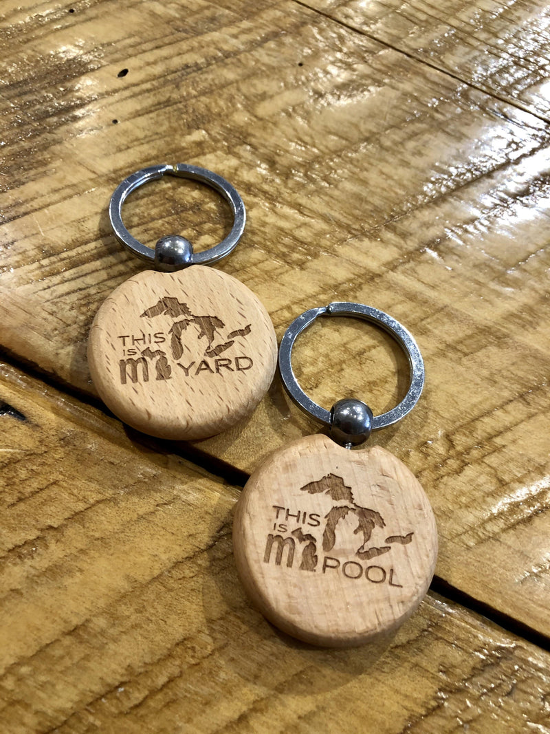 Load image into Gallery viewer, mi State of Mind key chain Solid Wood &quot;mi&quot; Key Chain
