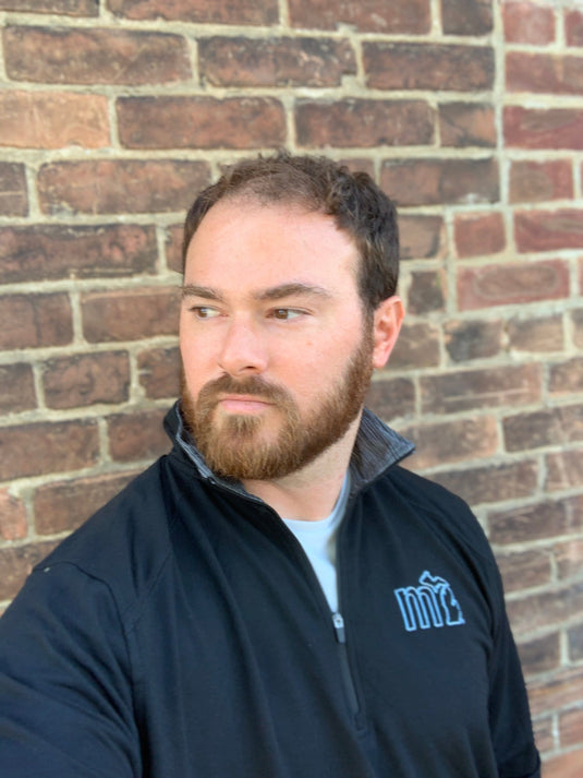 mi State of Mind quarter zip pullover mi