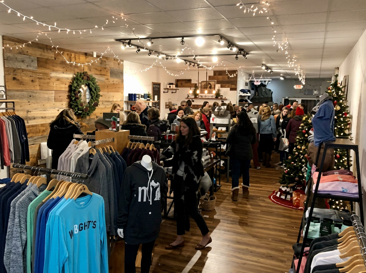 Winter at the store, scene 3