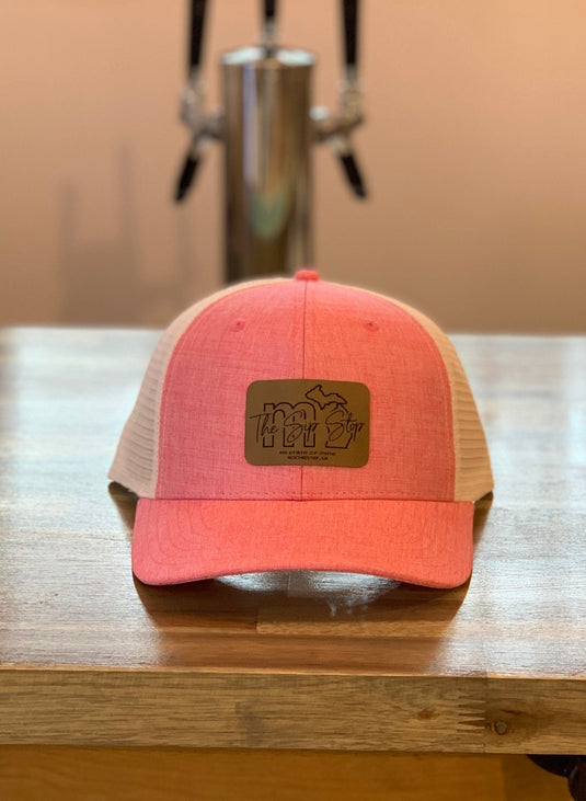 mi State of Mind adjustable cap Pink/White Sip Stop Cap