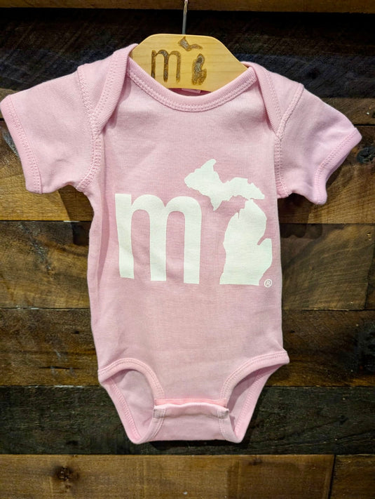 mi State of Mind Baby Onesie Light Pink / Newborn mi Solid Baby Onesie