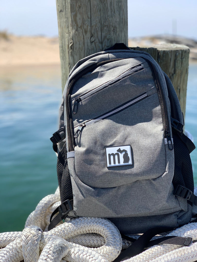 Load image into Gallery viewer, mi State of Mind backpack Heather Light Grey mi All-Terrain Backpack
