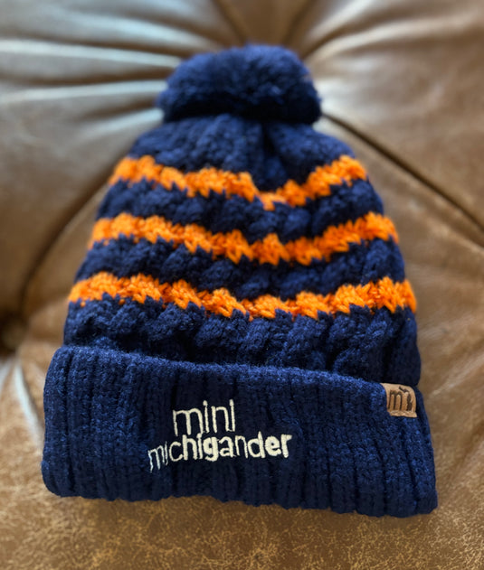 mi State of Mind beanie Orange/Navy / S (6-12 Months) Mini Michigander Beanies