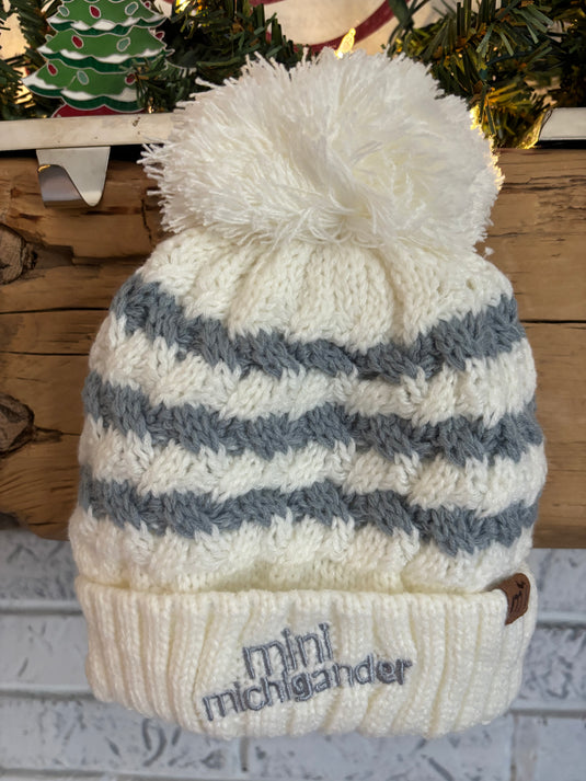 mi State of Mind beanie White/Grey / S (6-12 Months) Mini Michigander Beanies