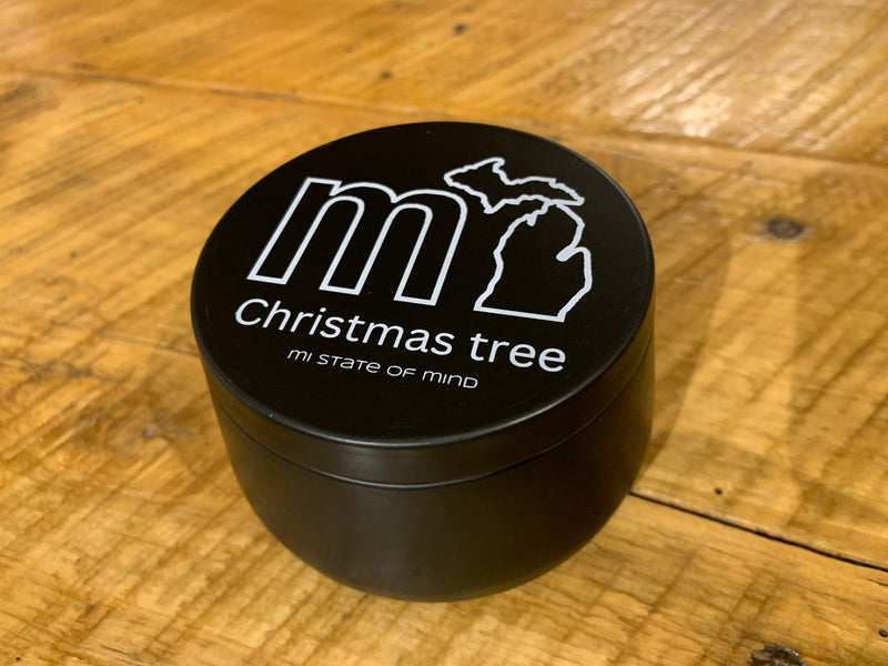 Load image into Gallery viewer, mi State of Mind candle Christmas Tree mi Michigan Candles (8 oz jar)
