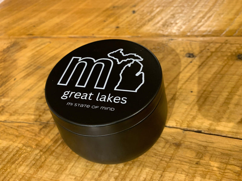 Load image into Gallery viewer, mi State of Mind candle Great Lakes mi Michigan Candles (8 oz jar)
