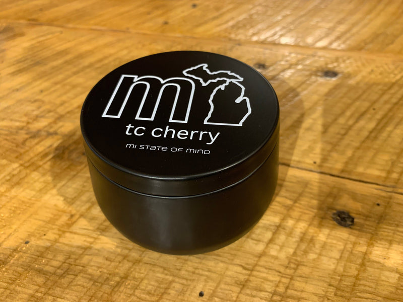 Load image into Gallery viewer, mi State of Mind candle TC Cherry mi Michigan Candles (8 oz jar)
