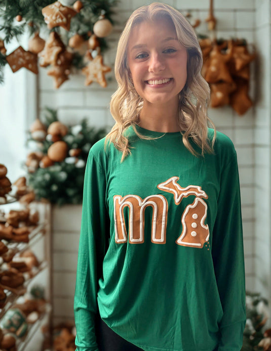 mi State of Mind Christmas shirt mi Gingerbread Christmas Shirt