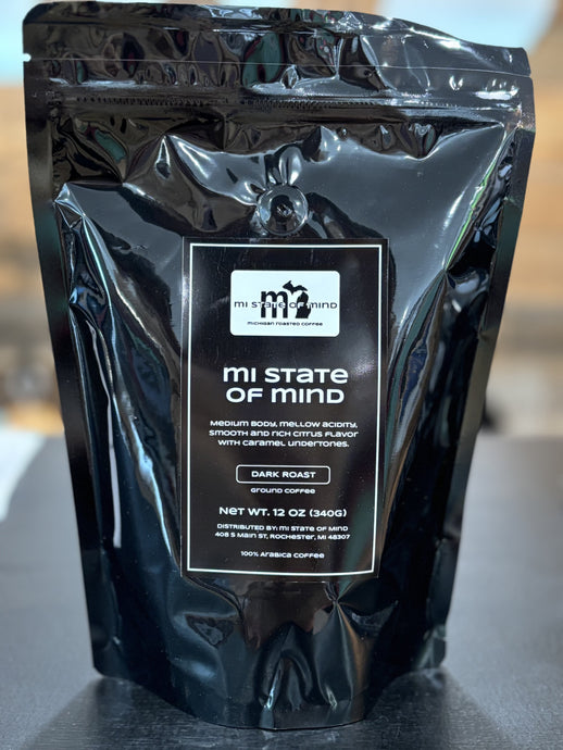 mi State of Mind coffee mi State of Mind (Dark Roast) 12oz mi Ground Coffee - New Look!