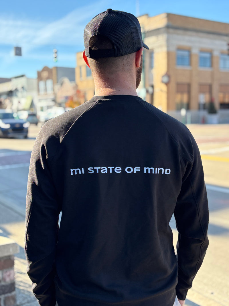 Load image into Gallery viewer, mi State of Mind crewneck sweatshirt mi State Flag Crew
