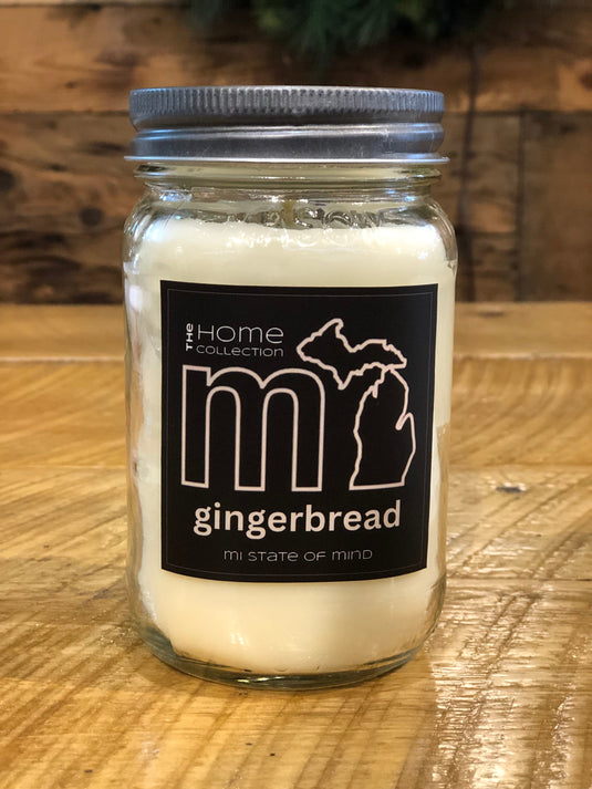 mi State of Mind Gingerbread mi Mason Jar “Home” Candles