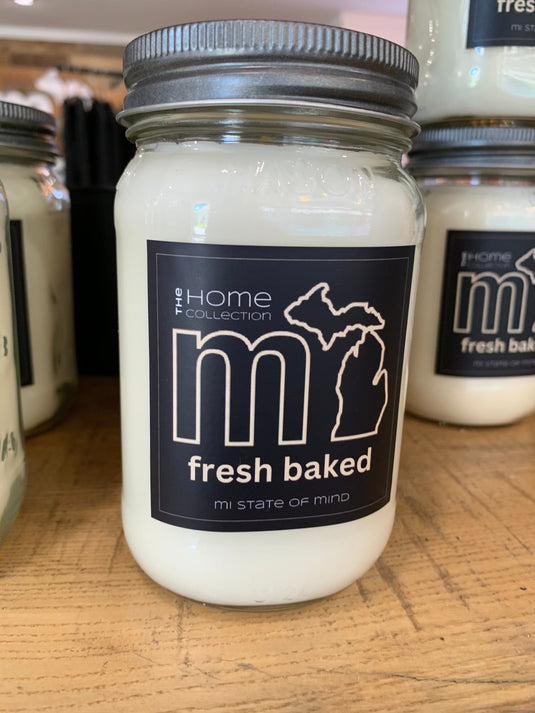 mi State of Mind Home Baked (Choc chip cookies) mi Mason Jar “Home” Candles