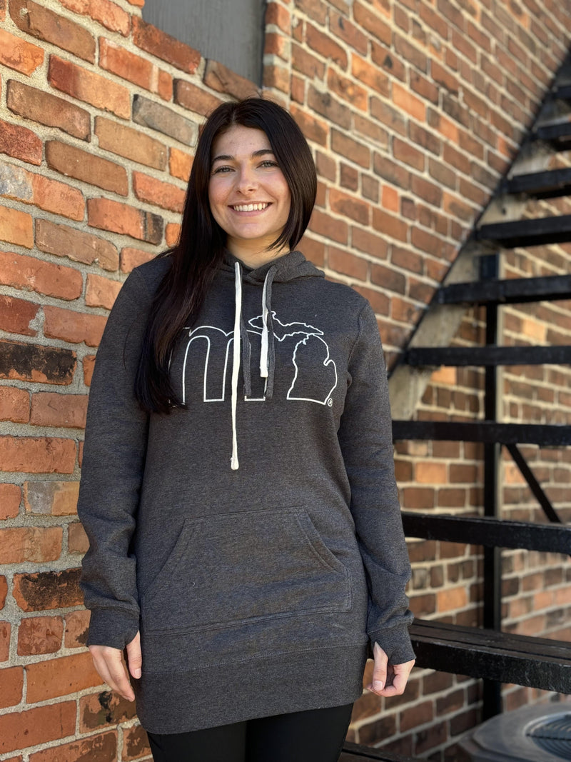 Load image into Gallery viewer, mi State of Mind Hoodie Charcoal / XS mi Hoodie Dress
