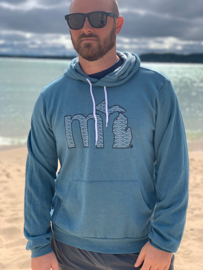 Load image into Gallery viewer, mi State of Mind Hoodie Deep Teal Blue / X-Small mi Waves Hoodie
