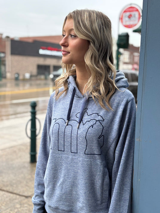 mi State of Mind Hoodie Heather Blue / S mi Women's Elevation Hoodie