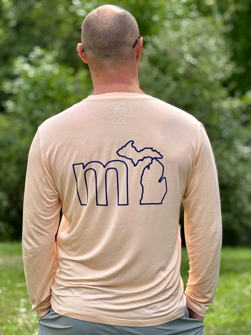 Load image into Gallery viewer, mi State of Mind long sleeve shirt Peach / Small mi Bamboo Long Sleeves
