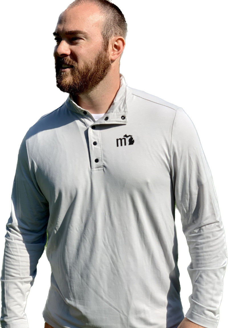 Load image into Gallery viewer, mi State of Mind Performance Platinum / Small mi Men&#39;s Performance Pullover
