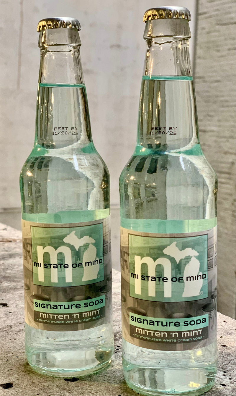 Load image into Gallery viewer, mi State of Mind Pop 6 Mitten ‘n Mint &quot;mi&quot; Craft Sodas - Six-Packs
