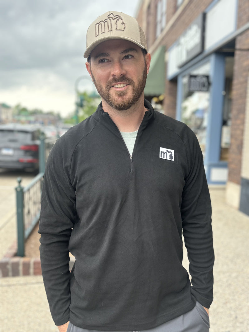 Load image into Gallery viewer, mi State of Mind quarter zip pullover Black / Small mi Comfort Flex Quarter-Zip
