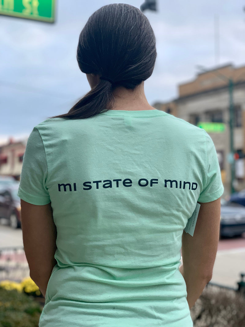 Load image into Gallery viewer, mi State of Mind T-shirt mi Outline Womens V-neck T

