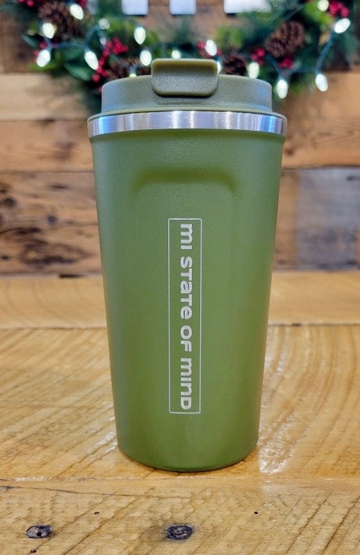 mi State of Mind thermos Army Green mi Pick-me-up Travel Cup (16oz)