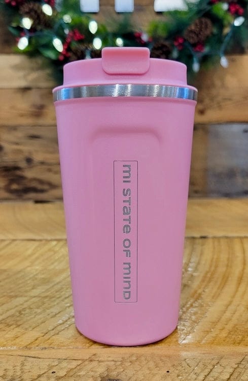 Load image into Gallery viewer, mi State of Mind thermos Pink mi Pick-me-up Travel Cup (16oz)
