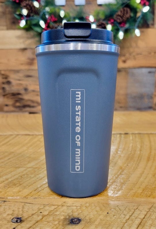 Load image into Gallery viewer, mi State of Mind thermos Storm Grey mi Pick-me-up Travel Cup (16oz)
