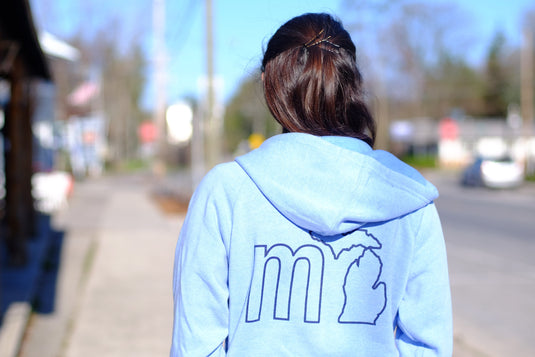 mi State of Mind Michigan Zip-up Hoodie