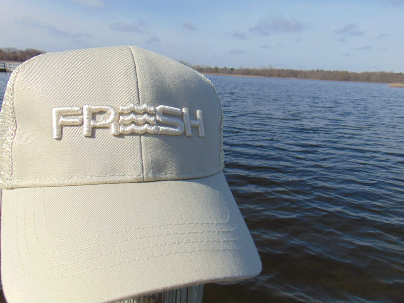 Load image into Gallery viewer, mi State of Mind adjustable cap FRESH Adjustable Puff Logo Cap - Sand-on-Sand Meshback

