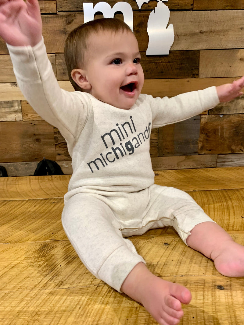 Load image into Gallery viewer, mi State of Mind Baby One-Pieces Mini Michigander Baby Fleece One-Piece
